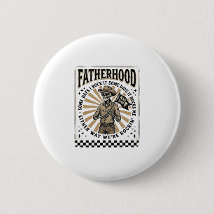 Macaron Rond 5 Cm Conception de T-shirt de papa cowboy squelette vin