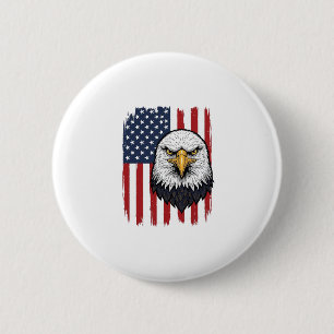 Macaron Rond 5 Cm Conception de T-shirt patriotique Vintage Eagle Dr