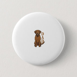 Macaron Rond 5 Cm Conception de T-shirt pour papa de chien marron vi
