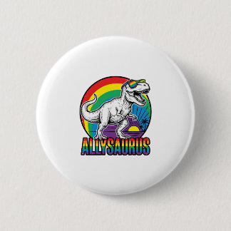 Macaron Rond 5 Cm Conception de T-Shirt vintage dinosaure arc-en-cie