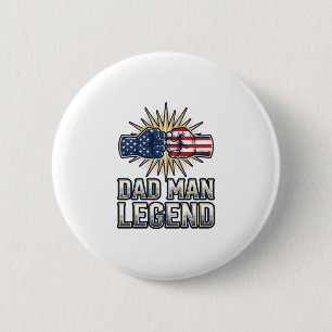 Macaron Rond 5 Cm Conception de T-Shirt Vintage Legend Papa Patrioti