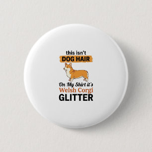 Macaron Rond 5 Cm Conception de T-Shirt Welsh Corgi Pailleté Amoureu