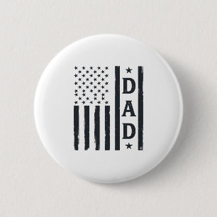 Macaron Rond 5 Cm Conception de vecteur de drapeau américain de papa