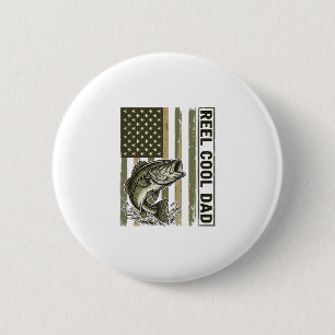 Macaron Rond 5 Cm Conception de vecteur de drapeau de pêche à la bas