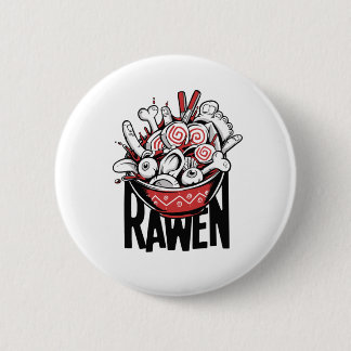 Macaron Rond 5 Cm Conception de zombie de nouilles Ramen folle