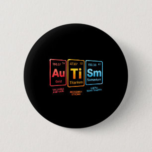 Macaron Rond 5 Cm Conception d'élément de science sur l'autisme insp