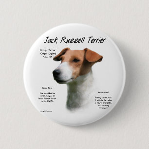 Macaron Rond 5 Cm Conception d'histoire de Jack Russell Terrier