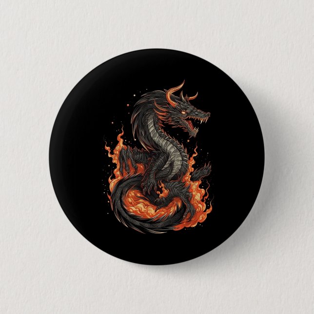 Macaron Rond 5 Cm conception dragon (Devant)