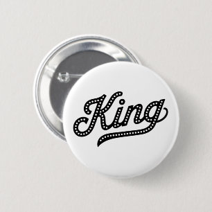 Macaron Rond 5 Cm Conception élégante de typographie King