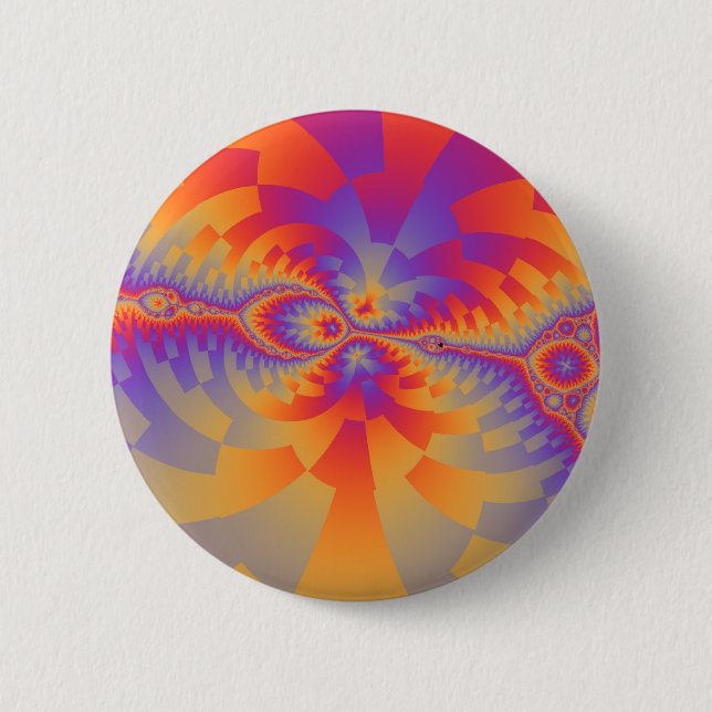 Macaron Rond 5 Cm Conception fractale (Devant)