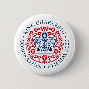 Macaron Rond 5 Cm Conception officielle du couronnement du roi Charl