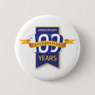 Macaron Rond 5 Cm Conception pour le 100e anniversaire