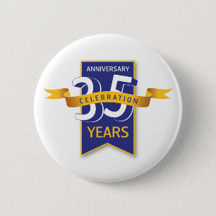 Macaron Rond 5 Cm Conception pour le 35e anniversaire