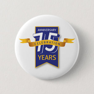 Macaron Rond 5 Cm Conception pour le 75e anniversaire