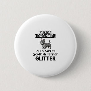 Macaron Rond 5 Cm Conception Scottish Terrier Pailleté Amateur de Ch
