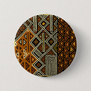 Macaron Rond 5 Cm Conception Tribale Africaine Kuba