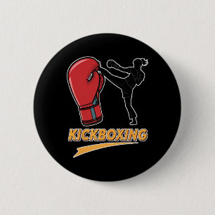 Macaron Rond 5 Cm Conception unique de gant de boxe de kickboxing