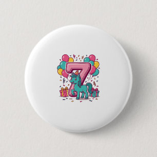 Macaron Rond 5 Cm Conception vectorielle de poney mignon pour la fêt