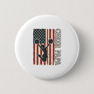 Macaron Rond 5 Cm Conception vintage de drapeau USA Cheer Papa_1