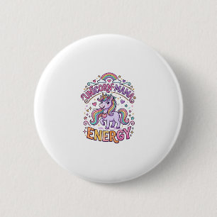 Macaron Rond 5 Cm Conception Zazzle Colorée Énergie Maman Licorne_1