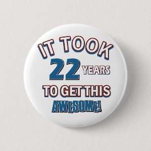 Macaron Rond 5 Cm conceptions d'anniversaire de 22 ans