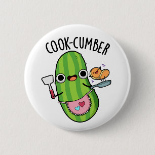 Macaron Rond 5 Cm Concombre de Cook Funny Concomber Pun
