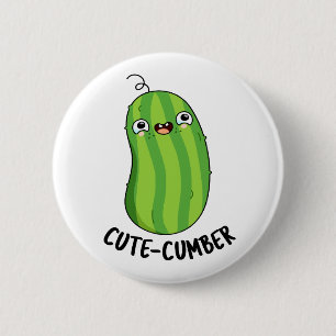 Macaron Rond 5 Cm Concombre Funny Concomber Pun