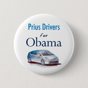 Macaron Rond 5 Cm Conducteurs de Prius pour le bouton d'Obama