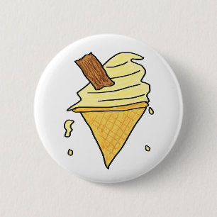 Macaron Rond 5 Cm Cône de crème glacée
