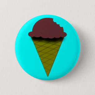 Macaron Rond 5 Cm Cône de crème glacée au chocolat