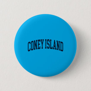 Macaron Rond 5 Cm Coney Island New York Souvenir Rétro Prépa