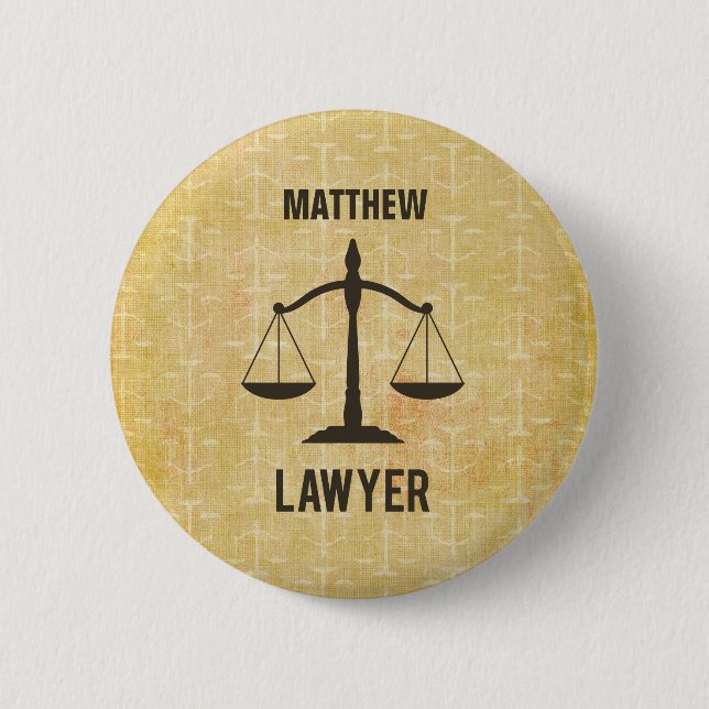 Macaron Rond 5 Cm Congrats d'études de droit Échelle de la justice (Devant)
