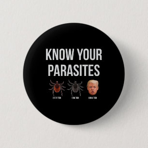 Macaron Rond 5 Cm Connaissez vos parasites vider le président Trump 