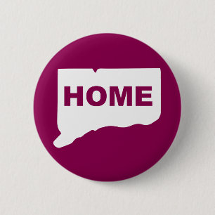 Macaron Rond 5 Cm Connecticut Accueil Éloigné de la broche d'état Bo