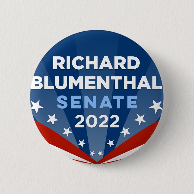 Macaron Rond 5 Cm Connecticut Blumenthal pour le Sénat 2022 (Devant)