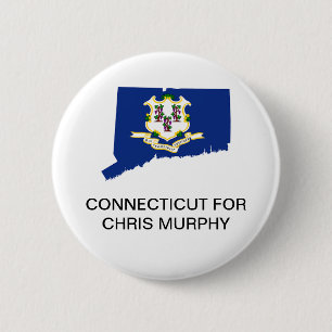 Macaron Rond 5 Cm CONNECTICUT pour Chris Murphy SÉNAT