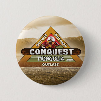 Macaron Rond 5 Cm Conquête : Bouton de logo de la Mongolie