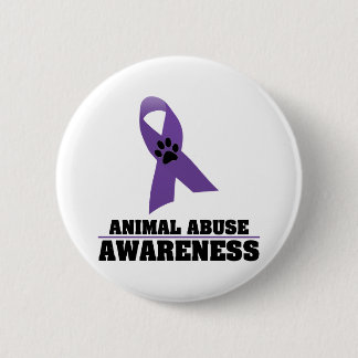 Macaron Rond 5 Cm Conscience animale d'abus