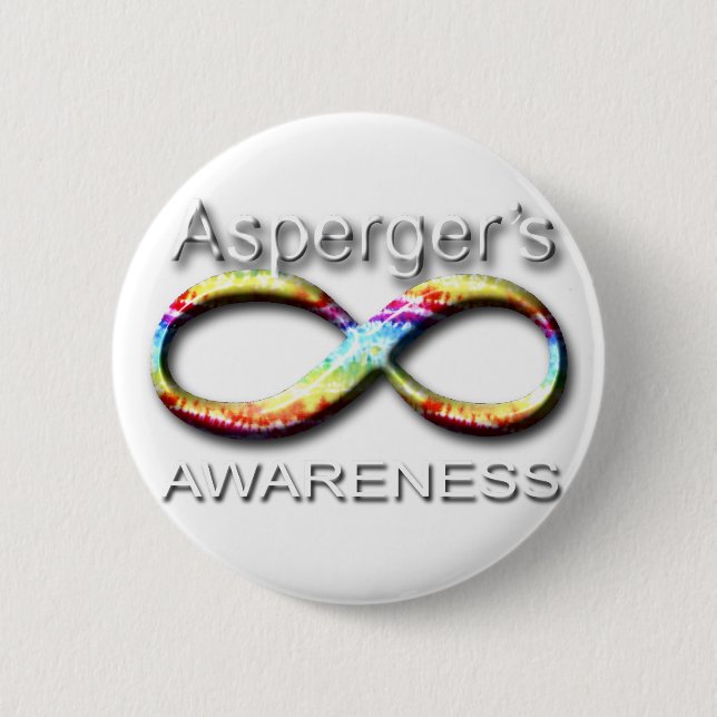 Macaron Rond 5 Cm Conscience d'Aspergers (Devant)