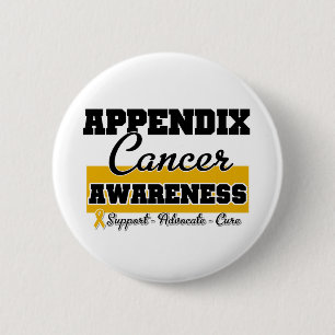 Macaron Rond 5 Cm Conscience de Cancer d'annexe