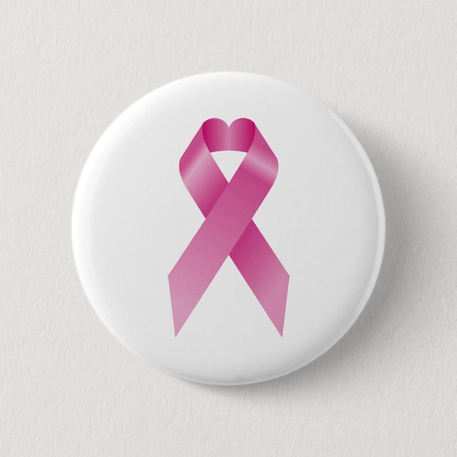 Macaron Rond 5 Cm Conscience de cancer du sein (Devant)