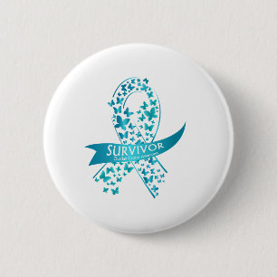 Macaron Rond 5 Cm Conscience de Cancer ovarien de survivant
