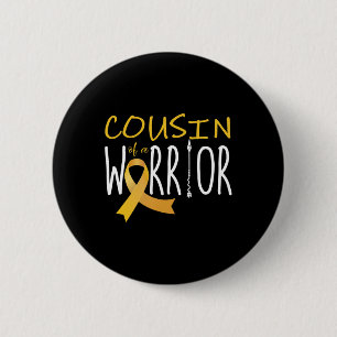 Macaron Rond 5 Cm Conscience du cancer de l'enfant Cousin d'un guerr
