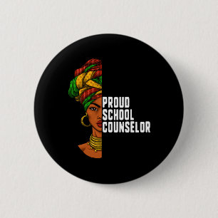Macaron Rond 5 Cm Conseiller d'école fier Mois de l'histoire des Noi