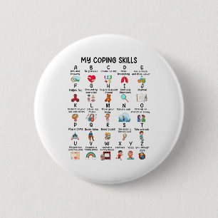 Macaron Rond 5 Cm Conseiller Mes compétences d'adaptation Alphabet S