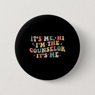 Macaron Rond 5 Cm Conseiller scolaire C'est moi Bonjour Je suis le c