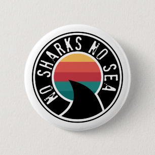 Macaron Rond 5 Cm Conservation des requins Pas de requins Pas de Bou