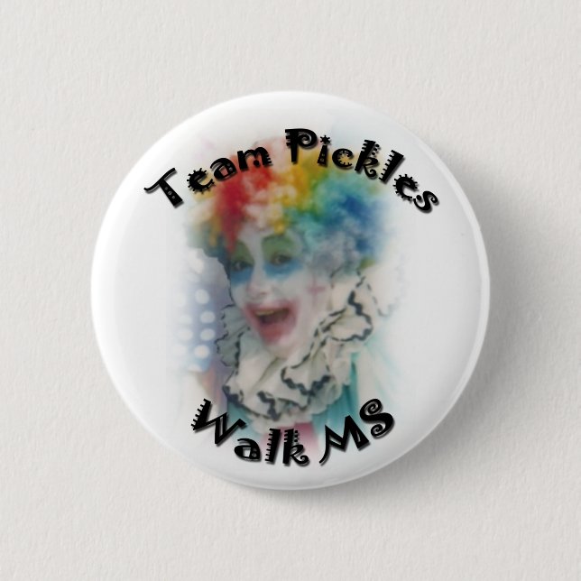 Macaron Rond 5 Cm Conserves au vinaigre d'équipe - bouton de (Devant)
