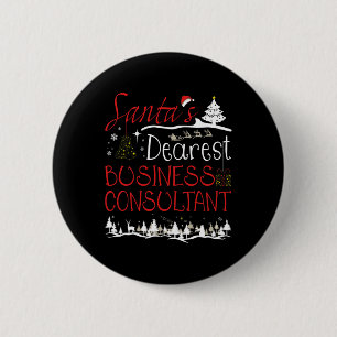 Macaron Rond 5 Cm Consultant d'affaires Xmas Job Cute Noël
