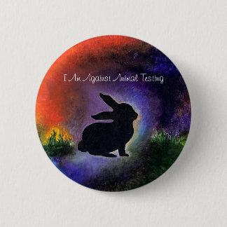 Macaron Rond 5 Cm Contre l'expérimentation animale